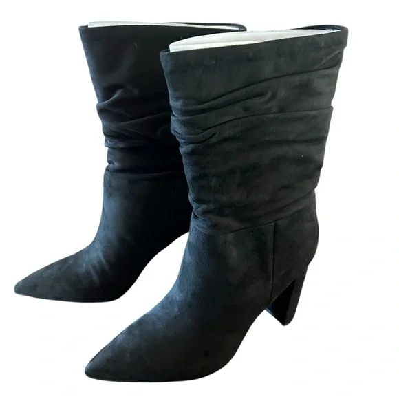 Nine West Denner 2 Microsuede Covered Heel Mid-Calf Boots NWT Size 9 - Picture 7 of 10